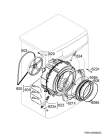 Схема №1 L82470BI с изображением Модуль (плата) для стиральной машины Aeg 973914528245017